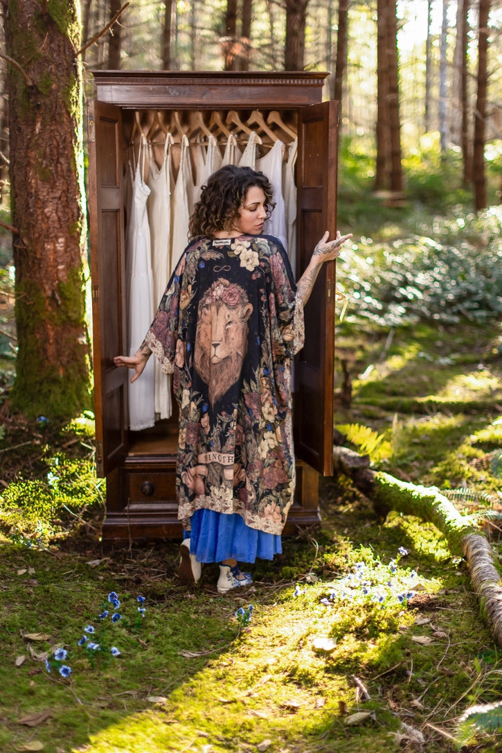 Lionheart Bohemian Goddess Starduster Kimono with Botanicals - Pre Order - Ships in March 2026