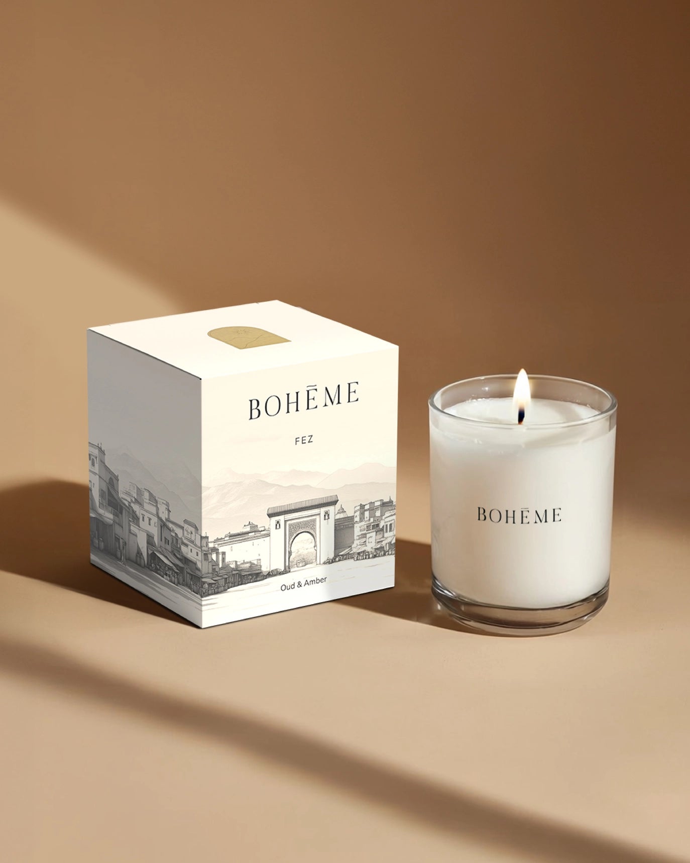 Boħeme Fragrance Collection - Fez Candle - Oud, Amber & Cardamom