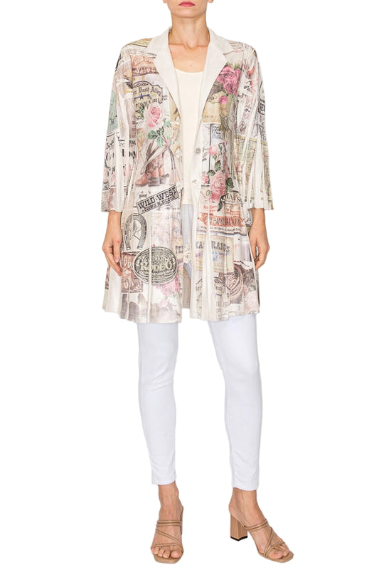 Rose West Buttery Faux Suede Pleated Belle Sleeve Jacket - Ships Late September