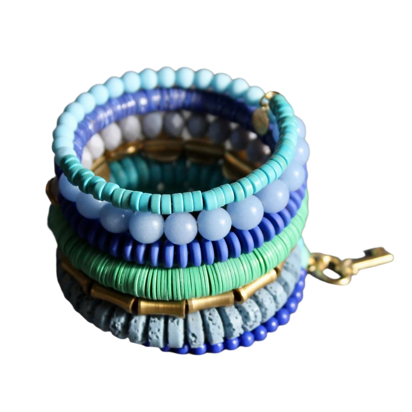 Turquoise and Cobalt Wrap Bracelet