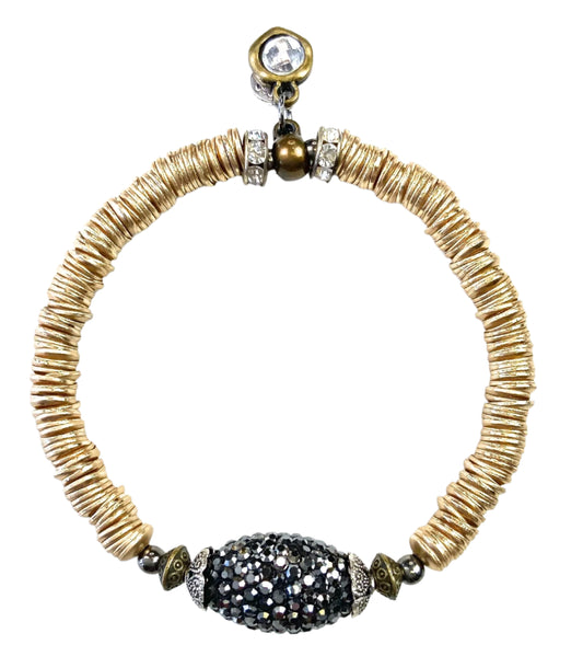 Beaded Gold Tribal Bracelet