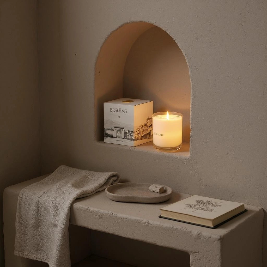 Boħeme Fragrance Collection - Fez Candle - Oud, Amber & Cardamom