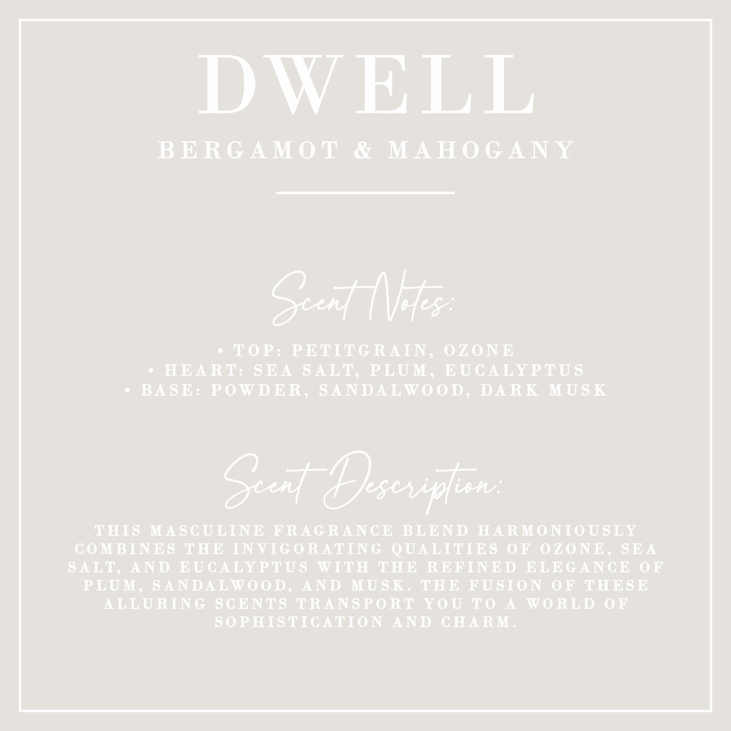 Dwell | Bergamot + Mahogany Reed Diffuser