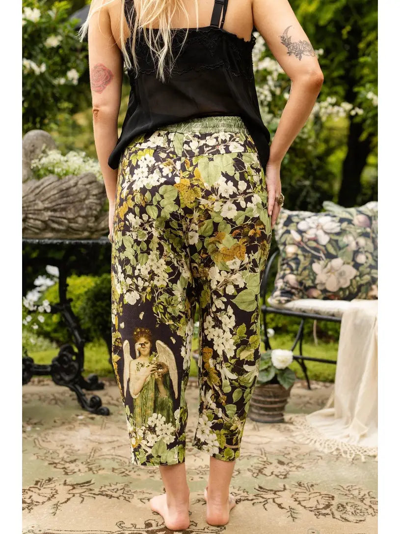Back detail showing the drawstring waist and relaxed lantern-leg fit of the Equinox Artist Pants | Bliss by Cori