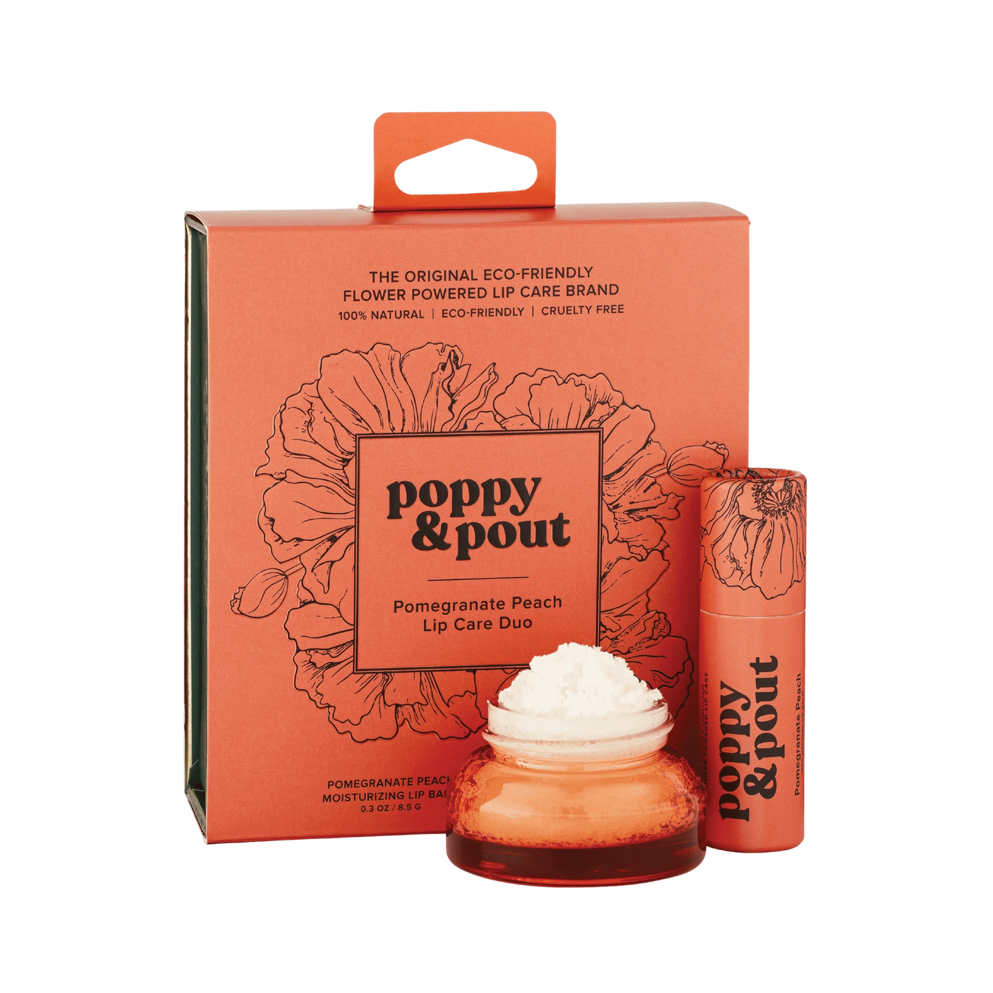 Poppy & Pout Pomegranate Peach Lip Care Duo