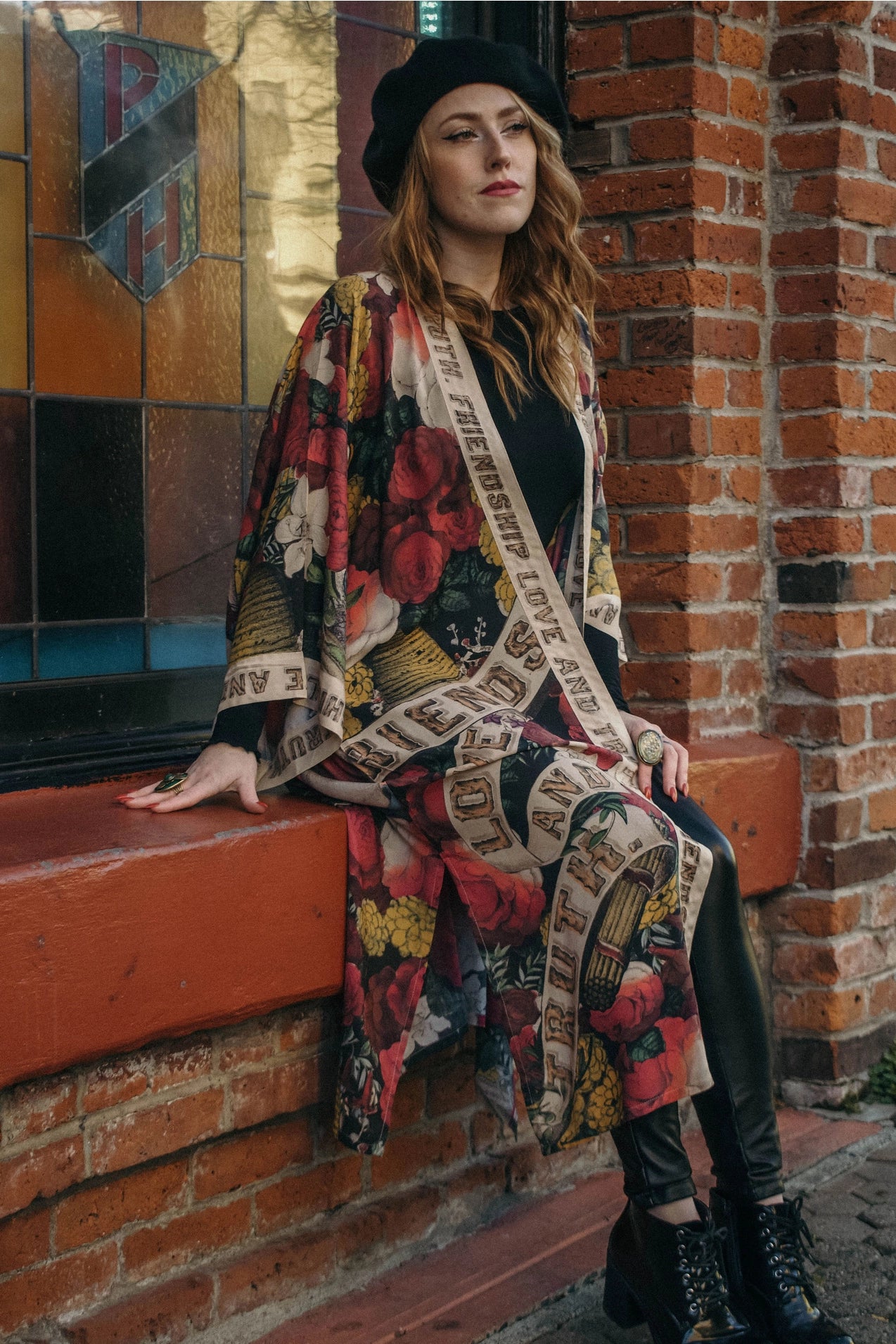 Friendship Love and Truth Long Duster Bamboo Kimono