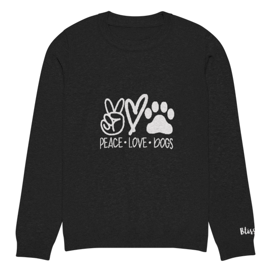 Peace Love Dogs Personalized Knit Sweater