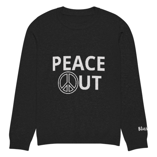 Peace Out Personalized Knit Sweater