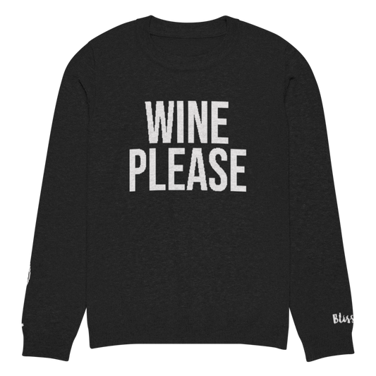 Wine Please Personalized Knit Sweater