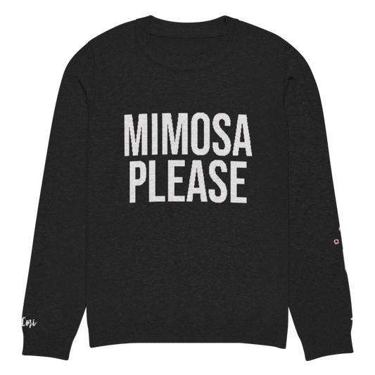 Mimosa Please Personalized Knit Sweater