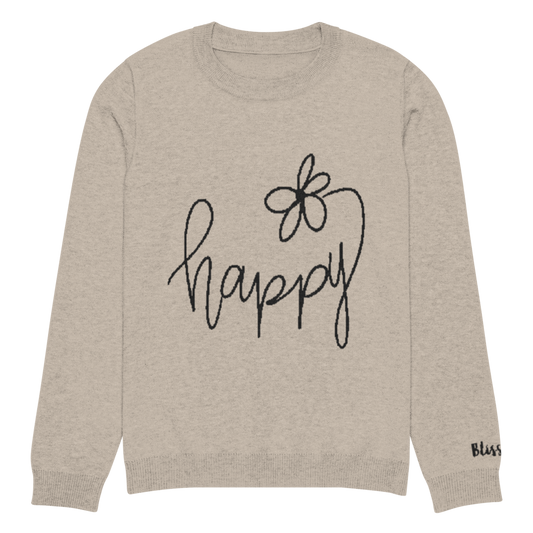 Happy Personalized Knit Sweater