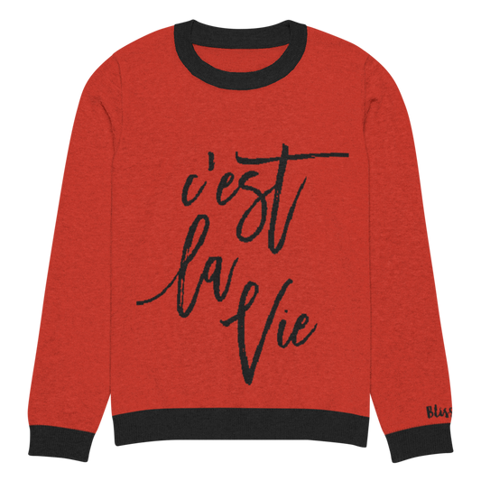 c'est la Vie Personalized Knit Sweater