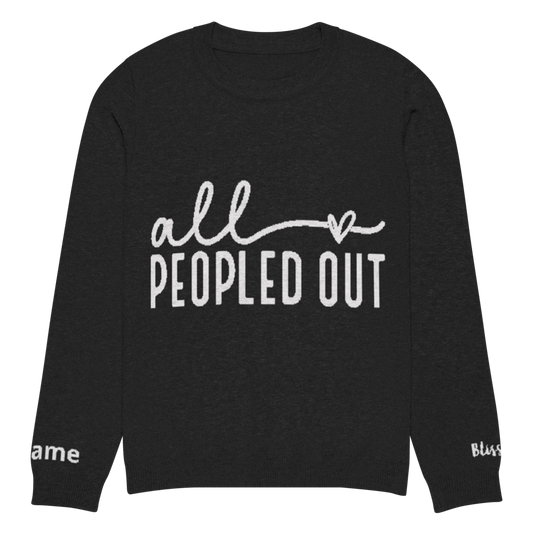 All Peopled Out Personalized Knit Sweater