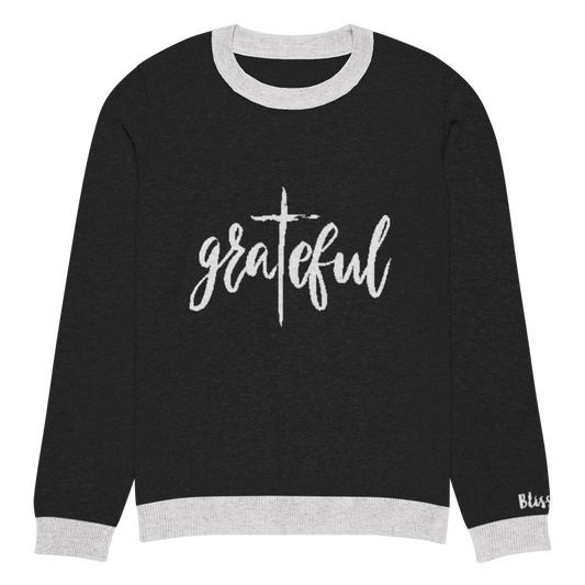 Grateful Personalized Knit Sweater