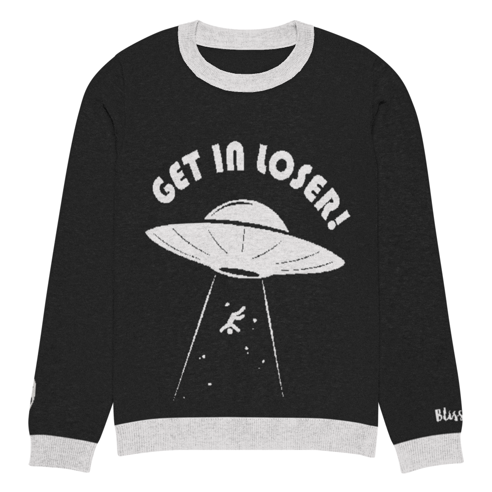 UFO Get In Loser Personalized Knit Sweater