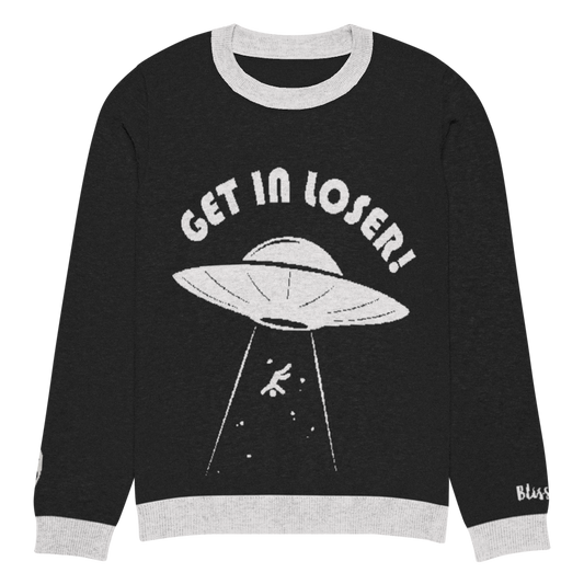 UFO Get In Loser Personalized Knit Sweater