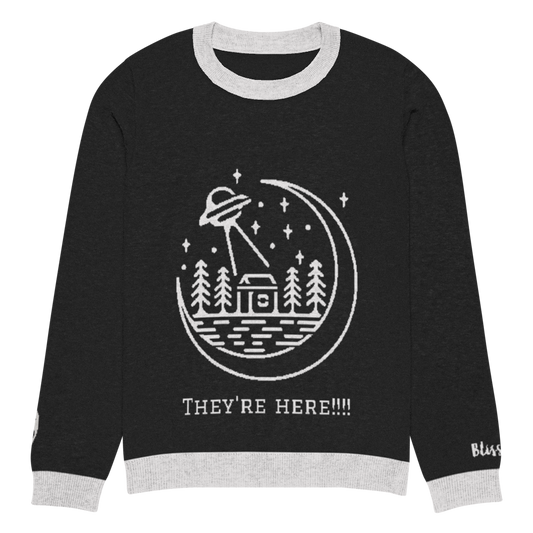 They're Here UFO Personalized Knit Sweater