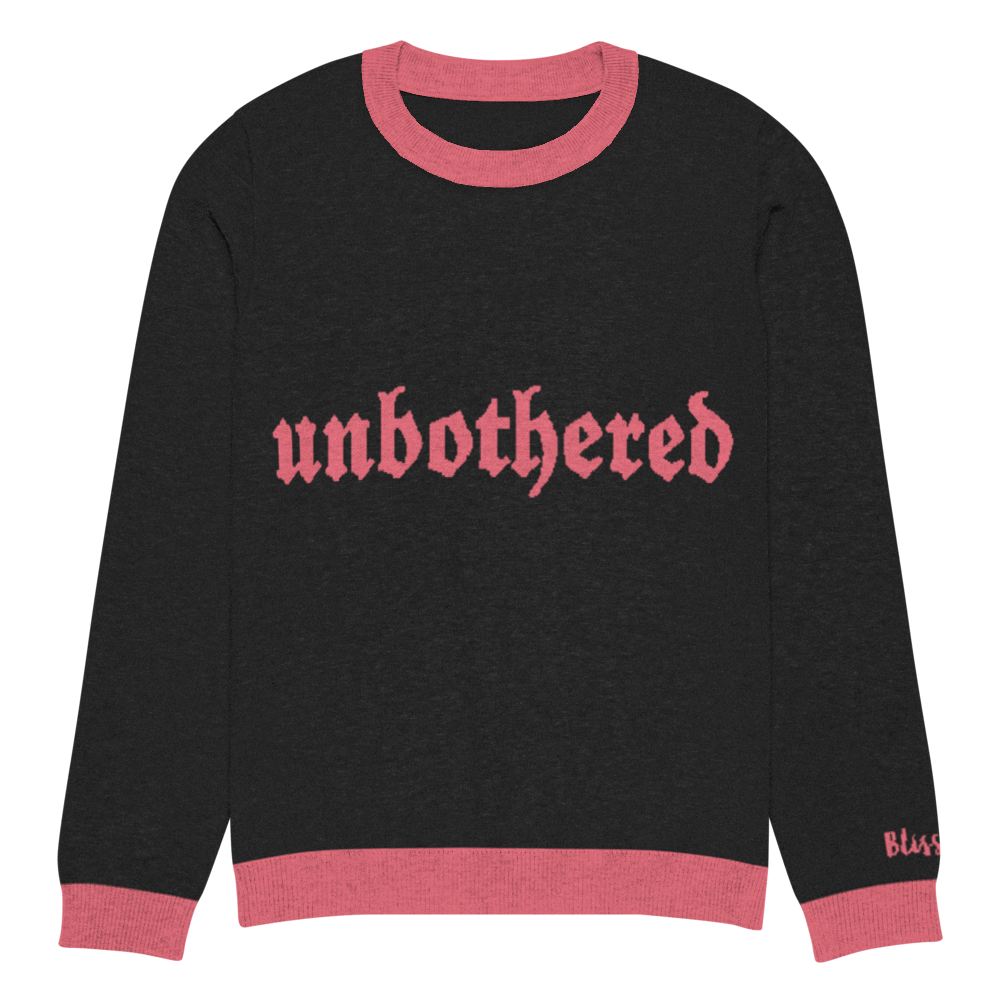 Unbothered Crew Personalized Knit Sweater