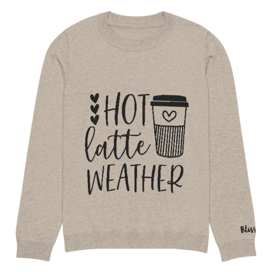 Hot Latte Weather Personalized Knit Sweater