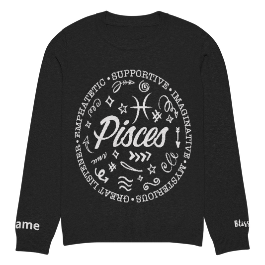 Pisces Zodiac Personalized Knit Sweater