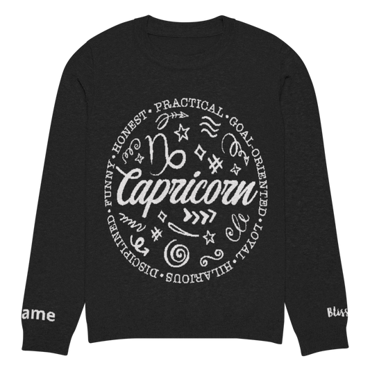 Capricorn Zodiac Personalized Knit Sweater