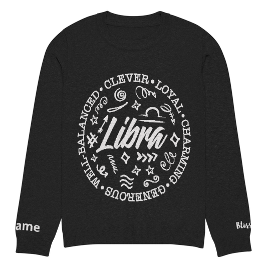 Libra Zodiac Personalized Knit Sweater