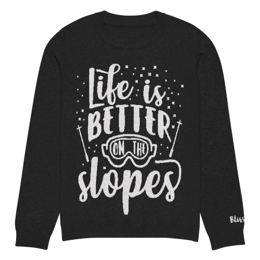 Life Is Better On The Slopes Ski Personalized Knit Sweater