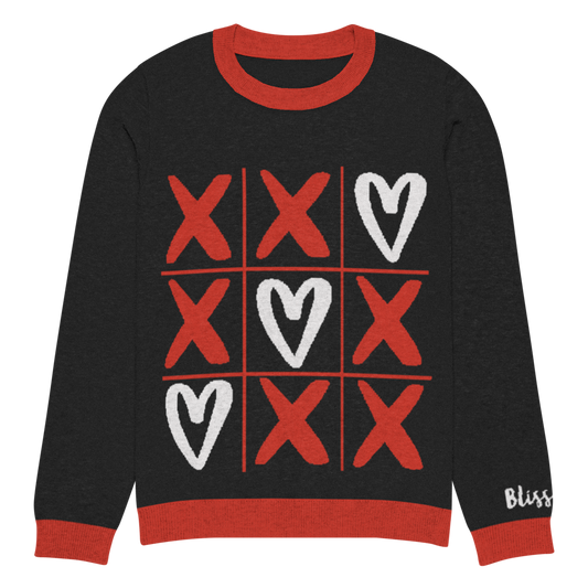 XOXO Tic-Tac-Toe Personalized Knit Sweater