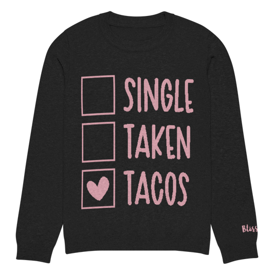 Single Taken Tacos Personalized Knit Sweater