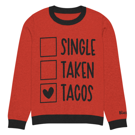 Single Taken Tacos Personalized Knit Sweater