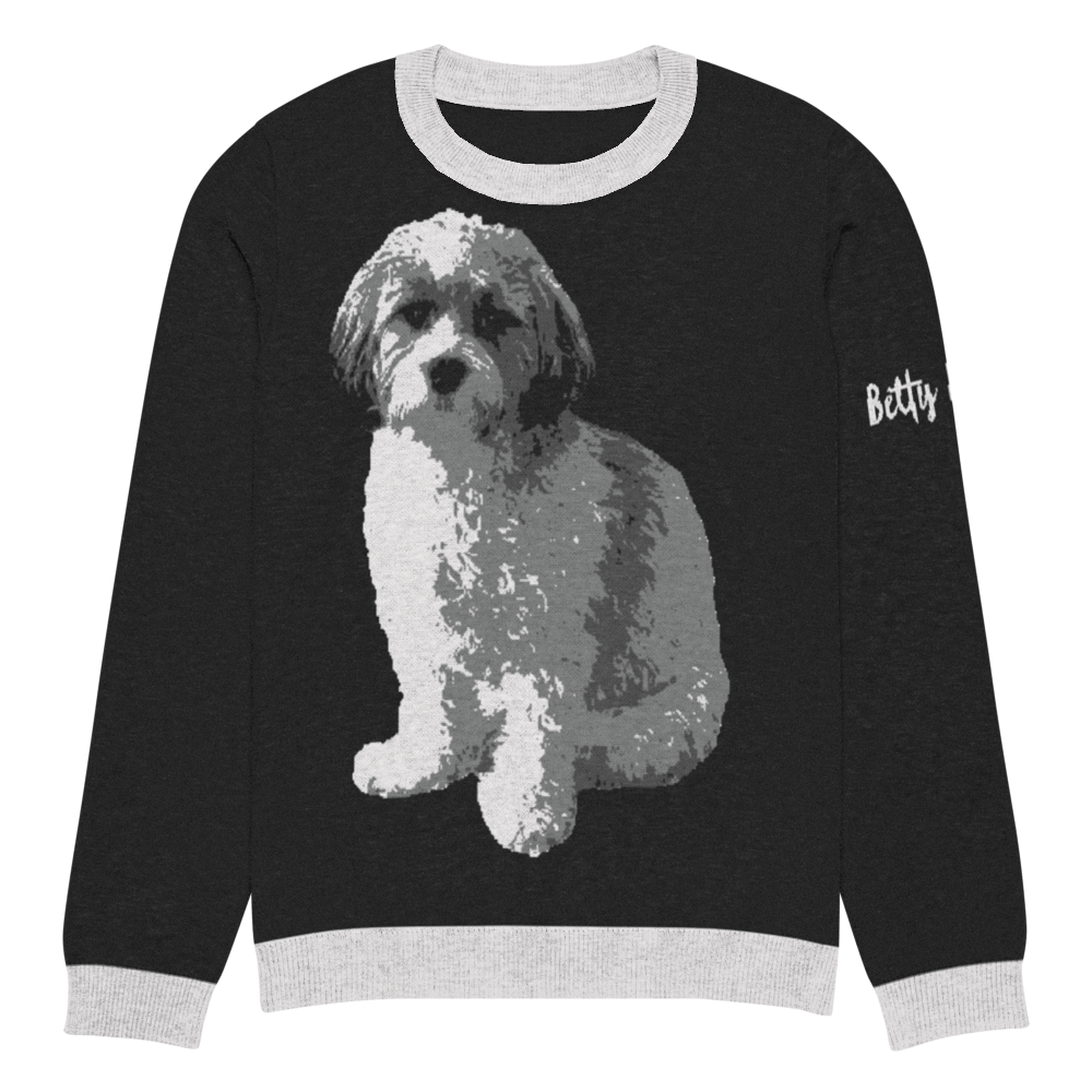 Personalized Dog Knit Sweater - Your Dog's Face On A Sweater!