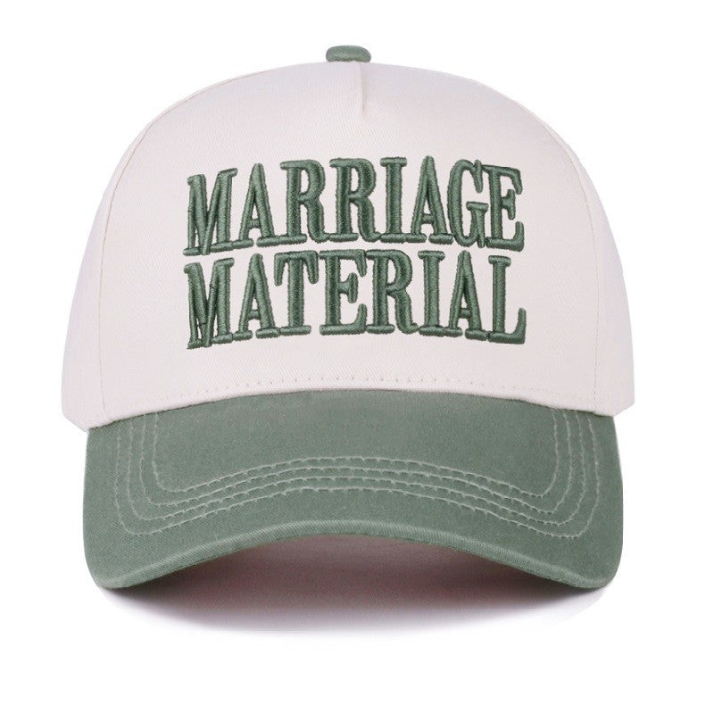 Marriage Material Two Tone Canvas Cotton Cap & Colors - Available in 7 Colors