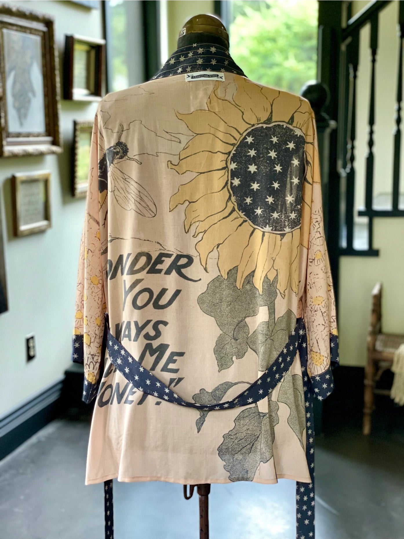 Market Of Stars Milk & Honey Bamboo Bohemian Kimono Cardigan with Belt