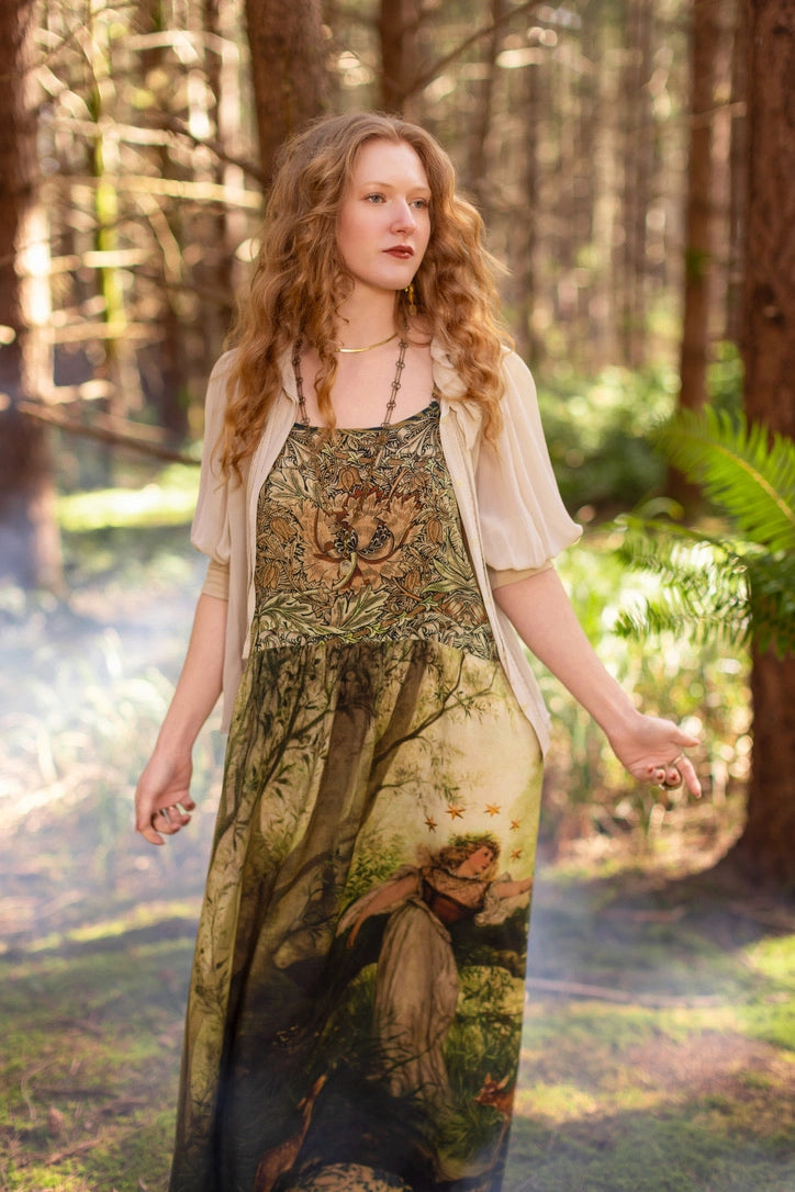 The Dawning Bohéme Long Maxi Slip Dress w/ Ophelia & Fawns *Pre Order* Ship October 2026
