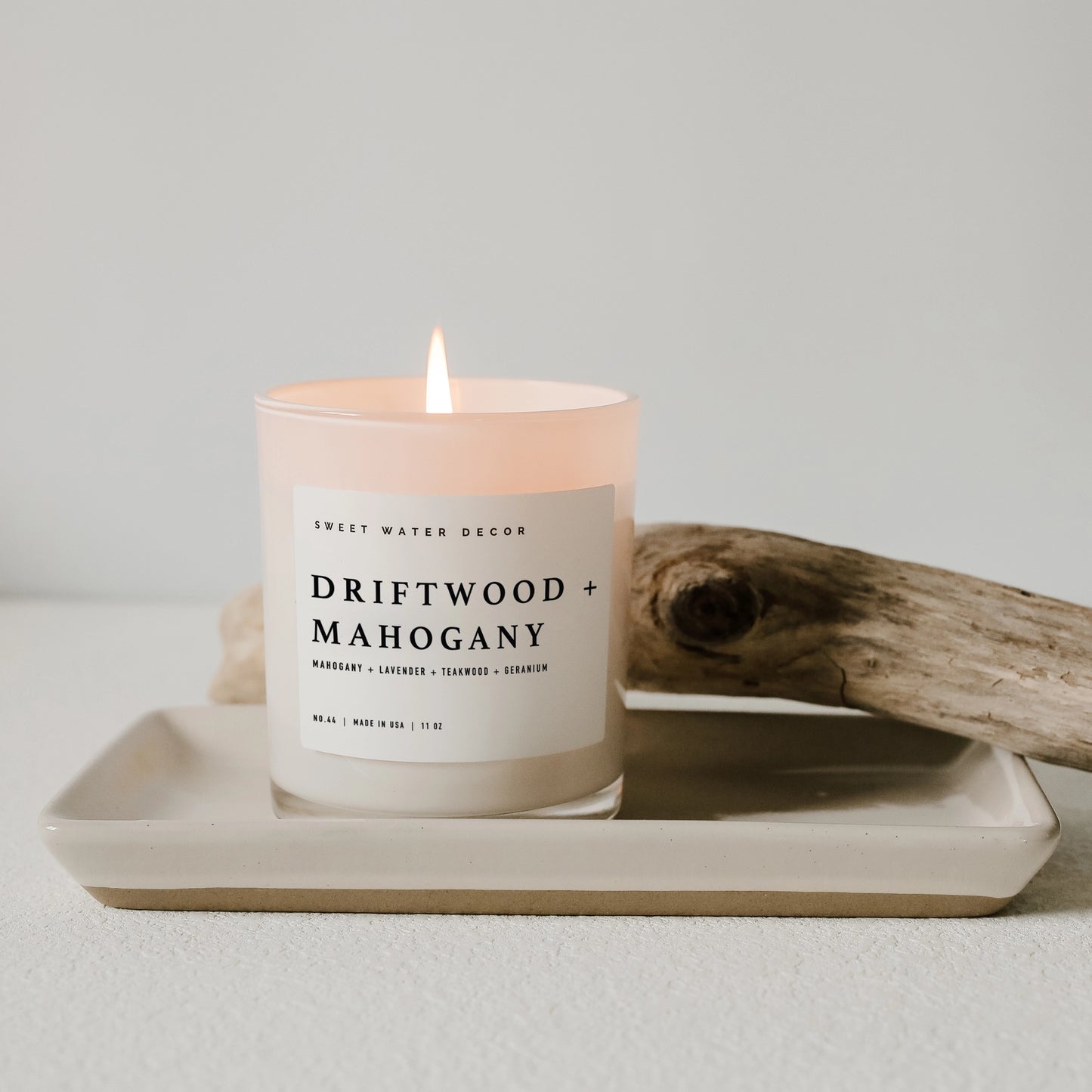 Driftwood & Mahogany 11 oz Soy Candle - Home Decor & Gifts