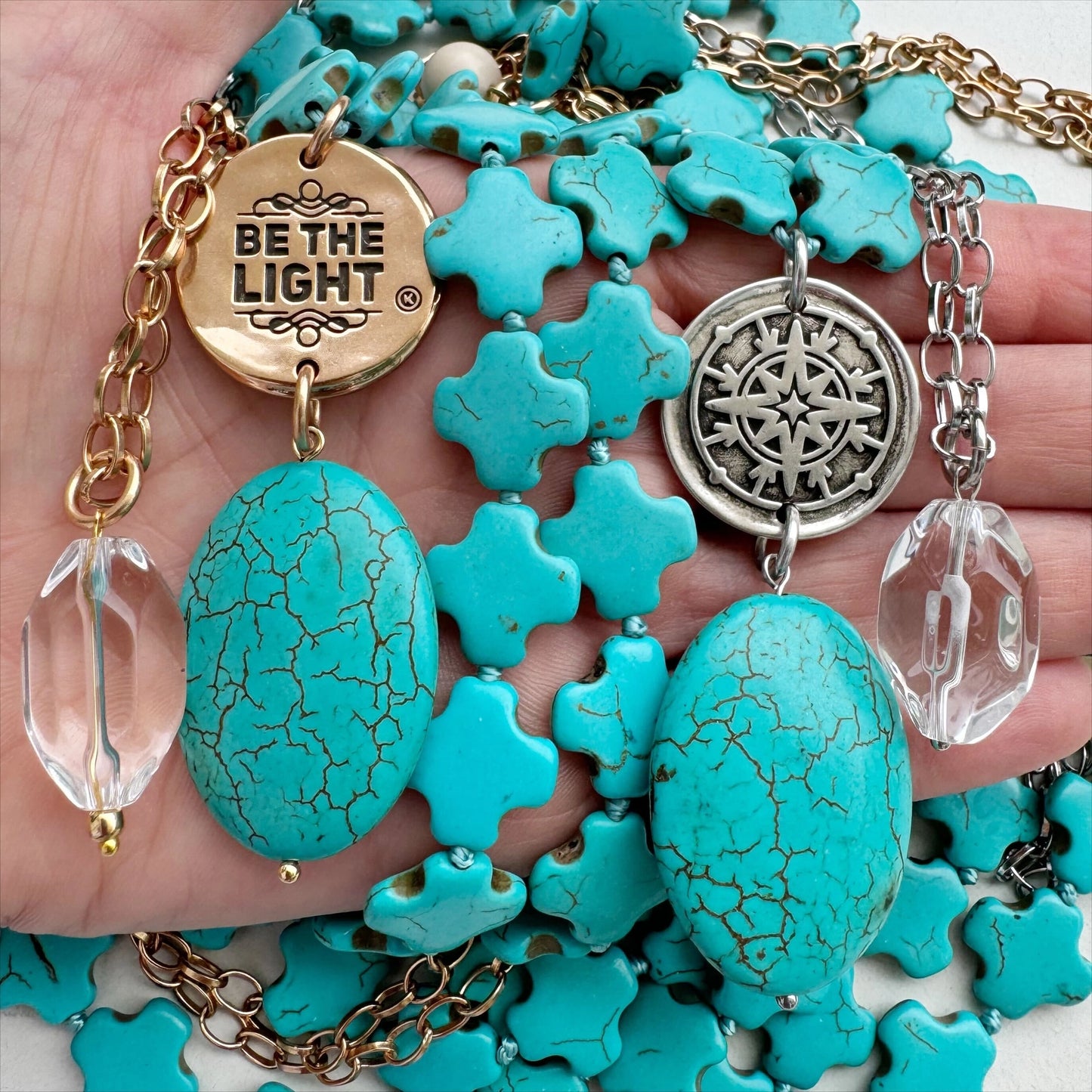 Be the Light Compass Fusion Mantra Layering Bundle Necklace