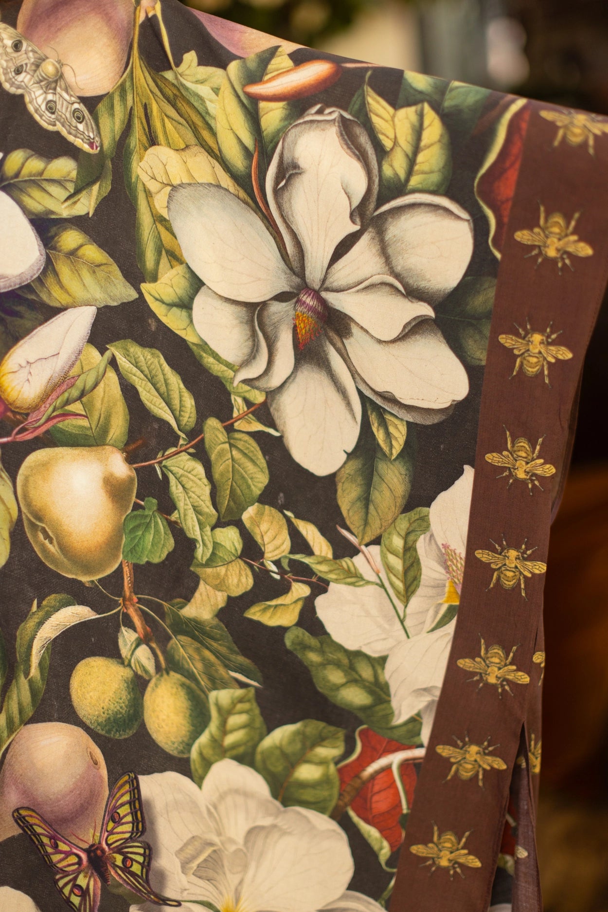 Fleur De Lune Goddess Starduster Kimono w/ Florals & Bees- Pre-Order - Ships In September