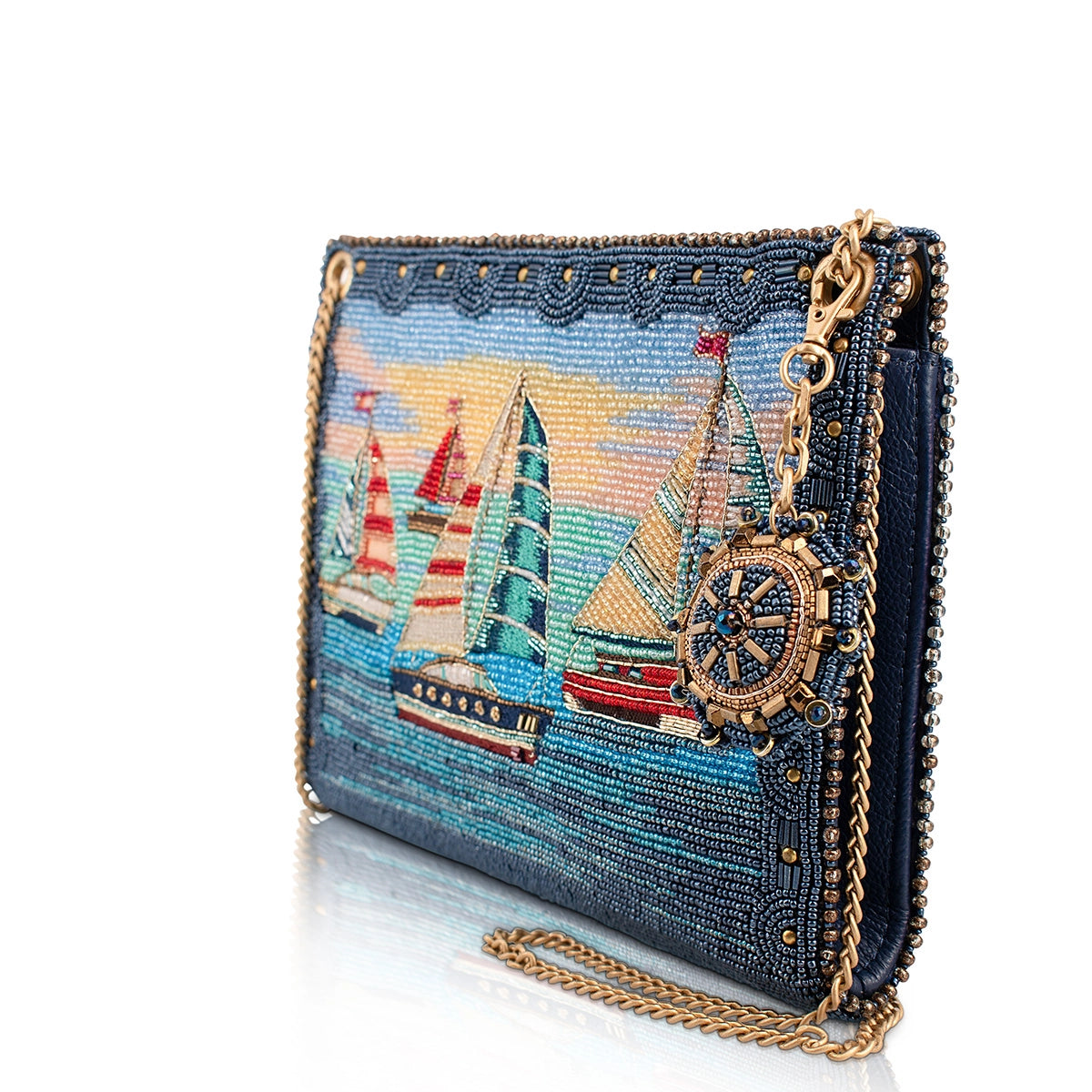 Mary Frances - Yacht Life Blue Sailboat Handbag