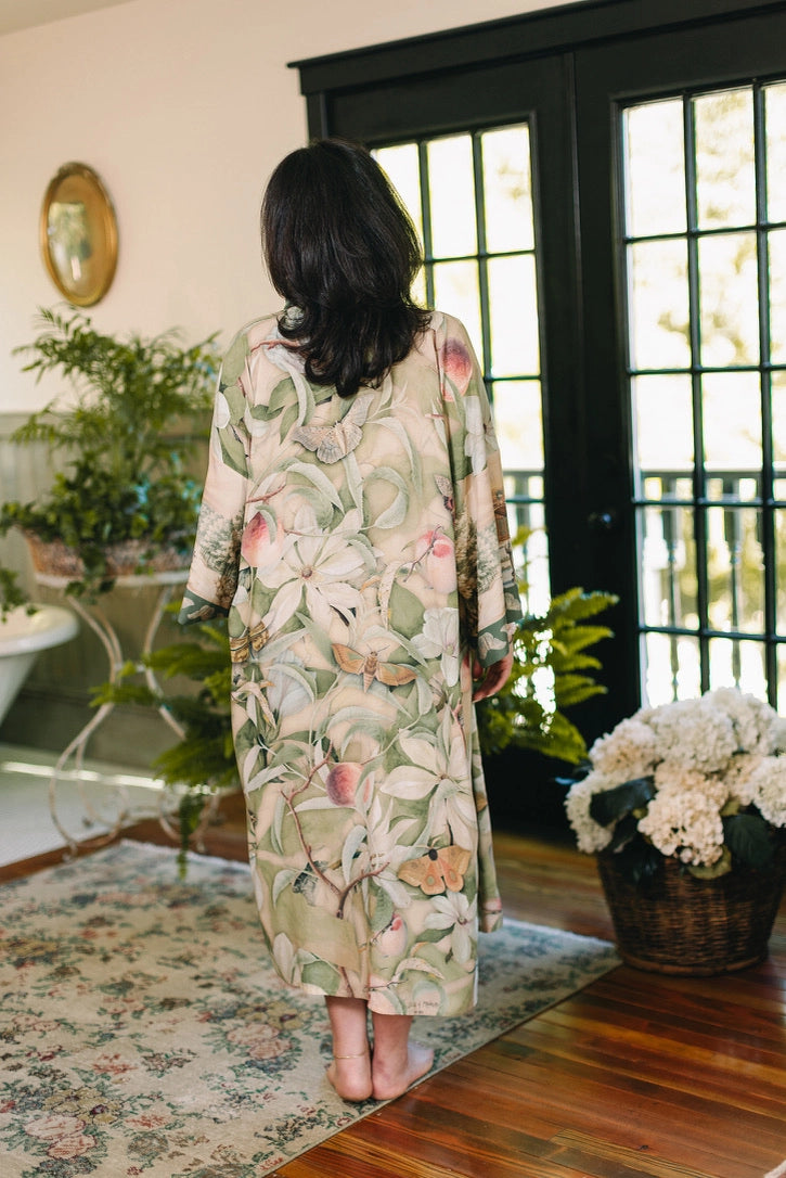 Fleur De Soleil Opera Duster Kimono Robe w/ Florals Pre-Order March 2026