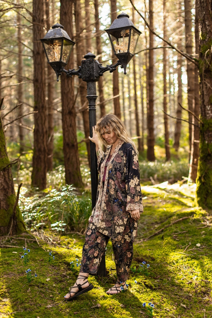 Lionheart Matinée Duster w/ Florals & Narnia Inspired Print - Pre Order - Ships in March 2026