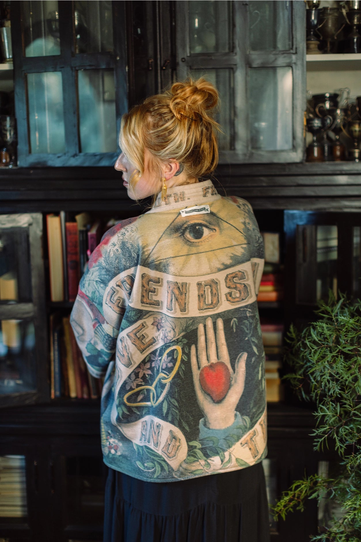 Friendship Love & Truth Fleece Cottage Cardigan Jacket