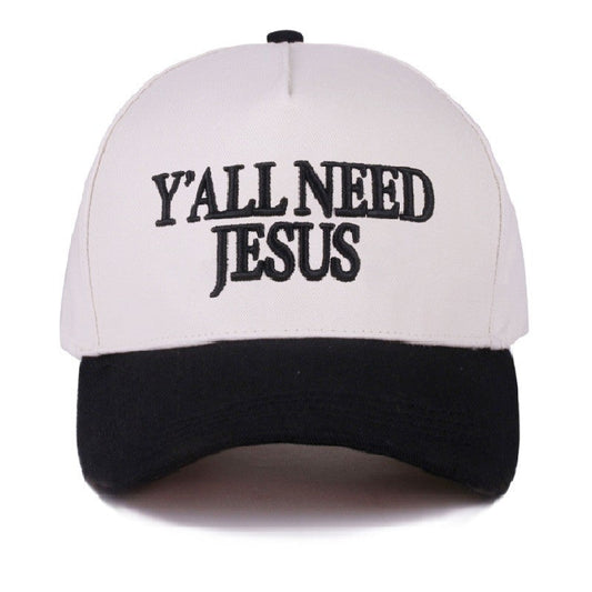 Ya'll Need Jesus Two Tone Canvas Cotton Cap & Colors - Available in 7 Colors