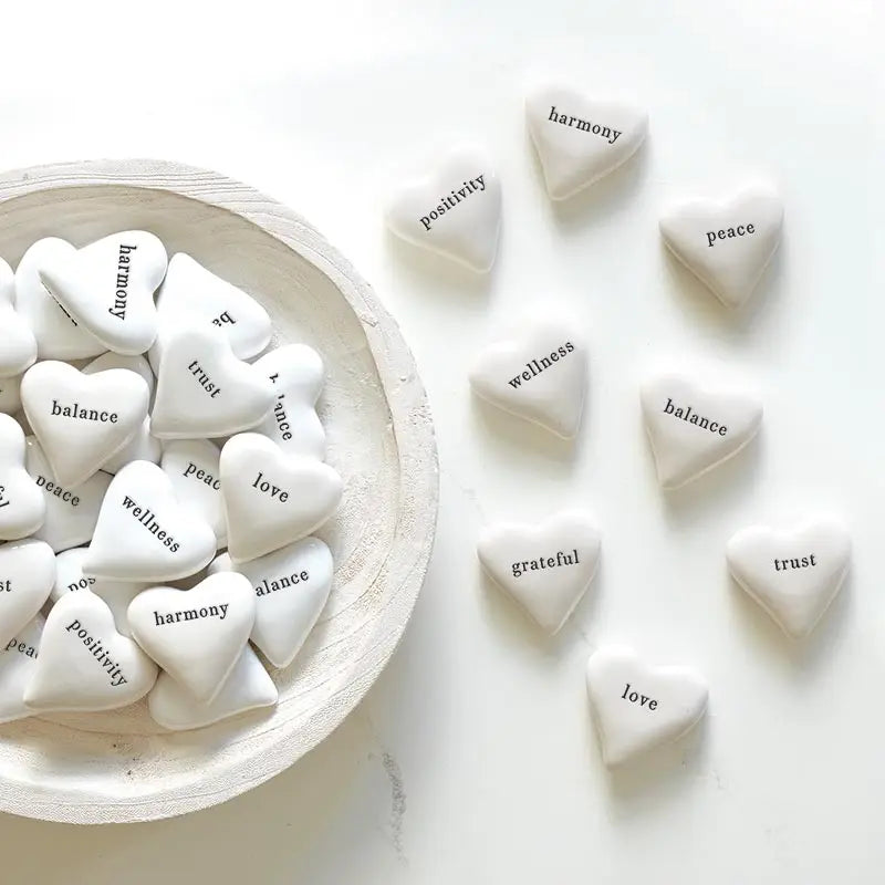 2x2 8 Pieces Small Ceramic Hearts