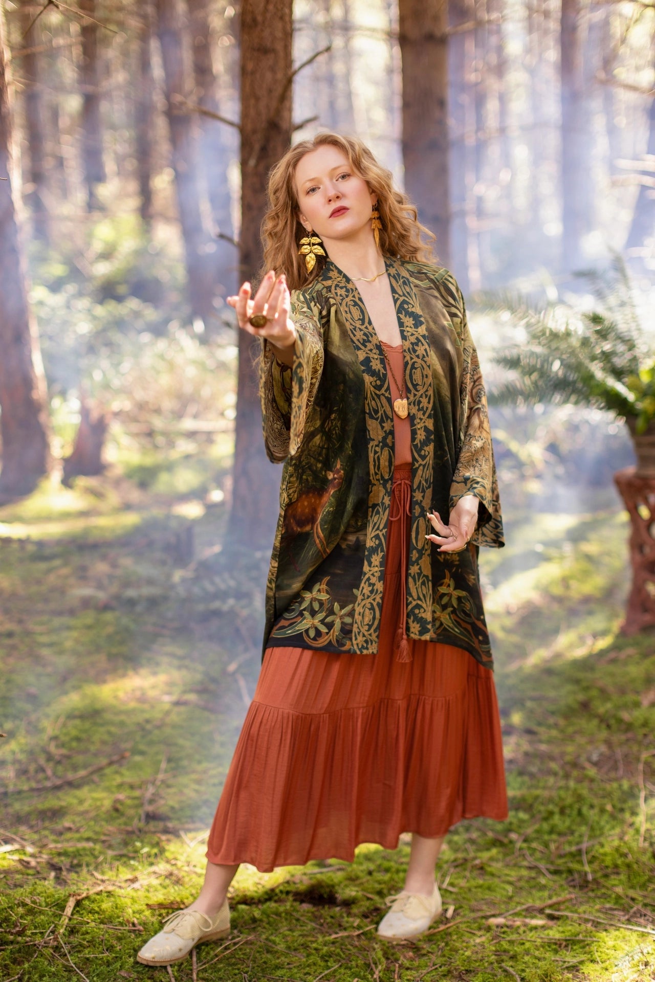 The Dawning Matineé (Mid-Length) Duster w/ Ophelia & Fawns *Pre Order* Ships October 2026