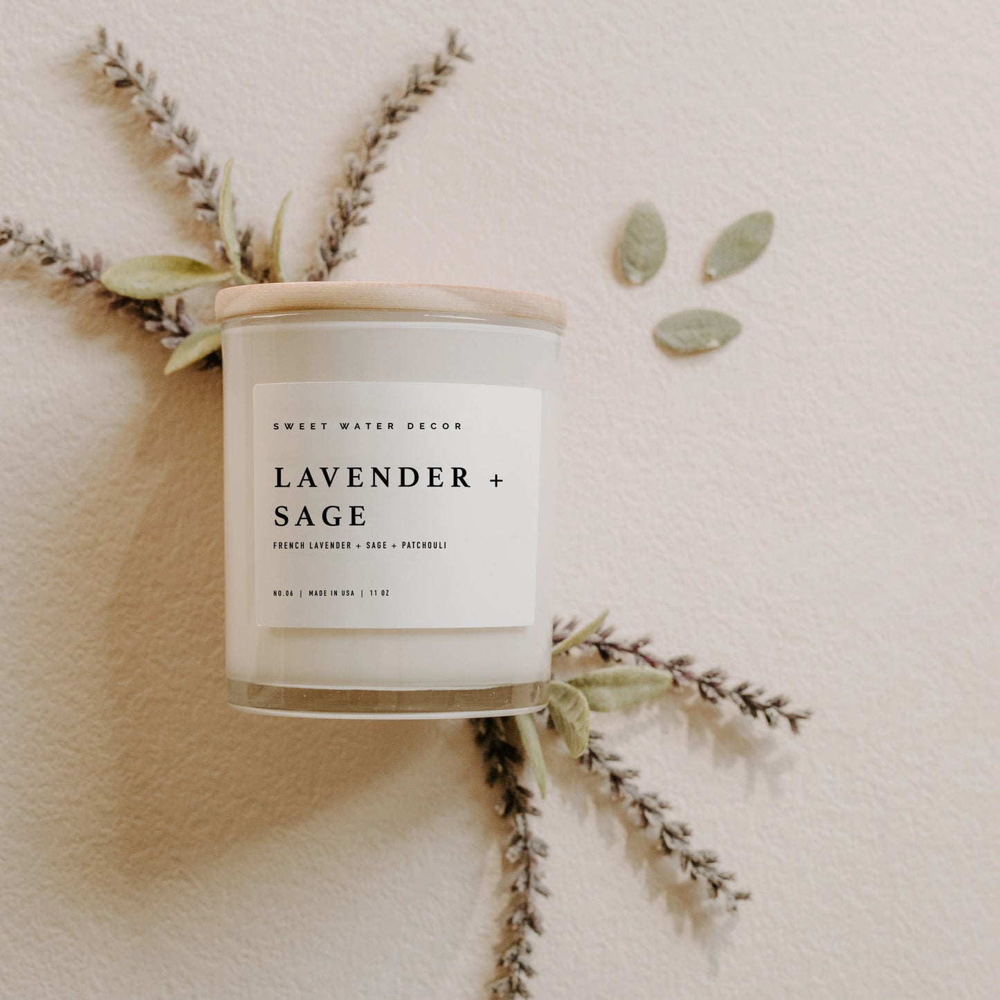 Lavender Sage 11 oz Soy Candle - Home Decor & Gifts