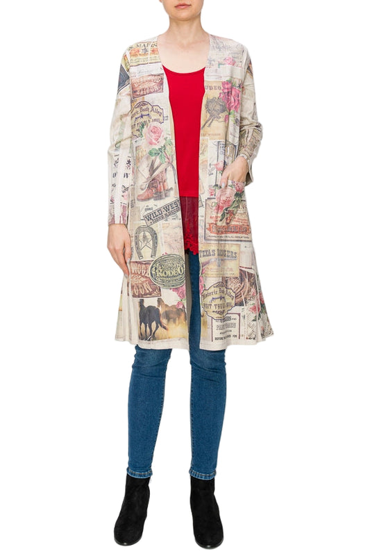 Rose West Buttery Faux Suede Longline Jacket with Pockets - Ships Late September