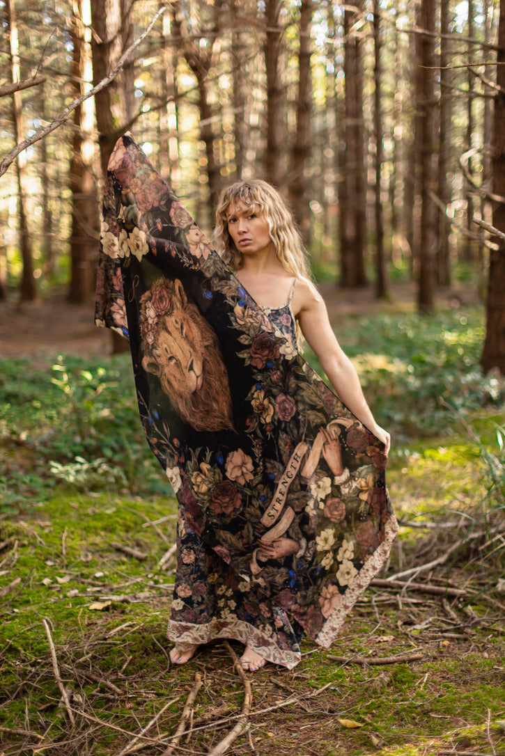Lionheart Bohemian Scarf w/ Botanicals & Narnia Print Pre-Order Ships March 2026