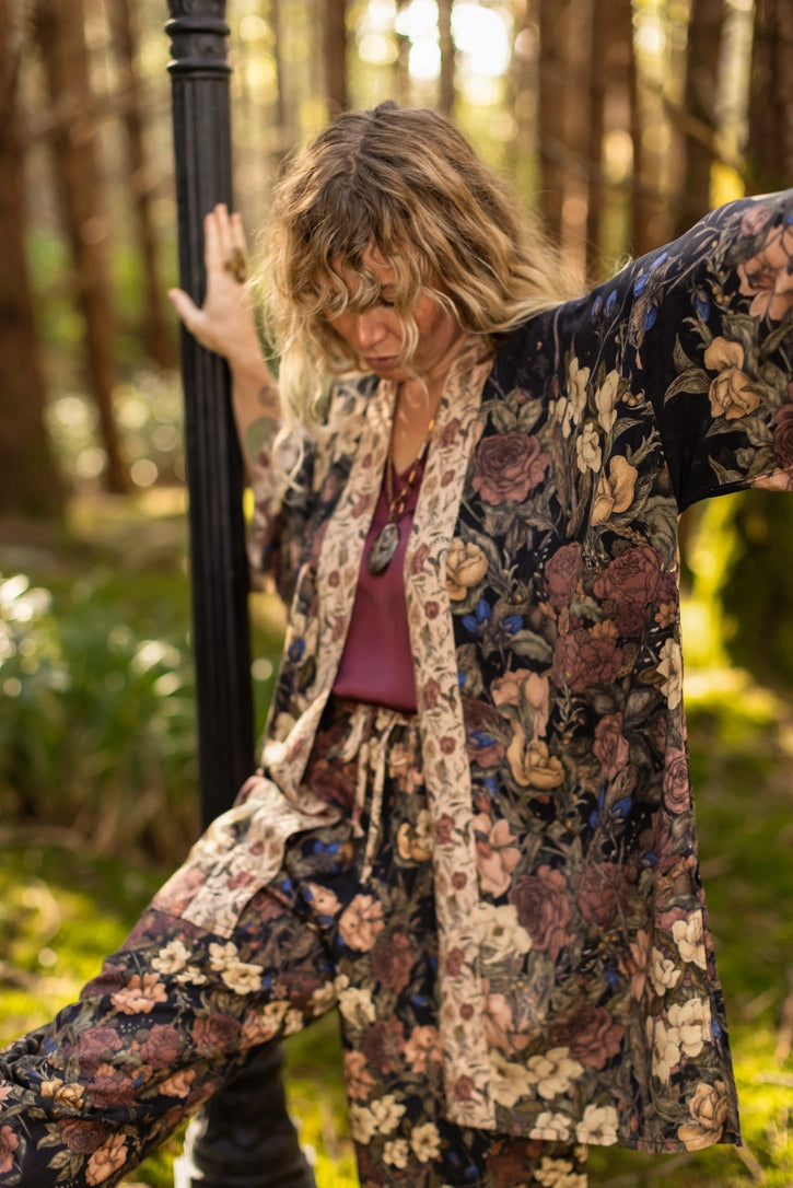Lionheart Matinée Duster w/ Florals & Narnia Inspired Print - Pre Order - Ships in March 2026