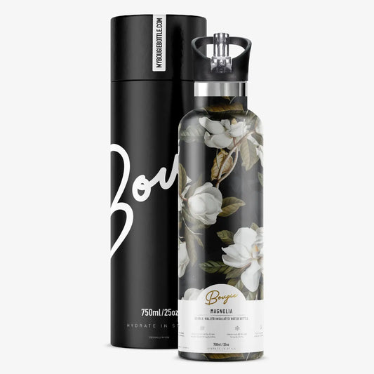 Magnolia Dark Garden Insulated Water Bottle