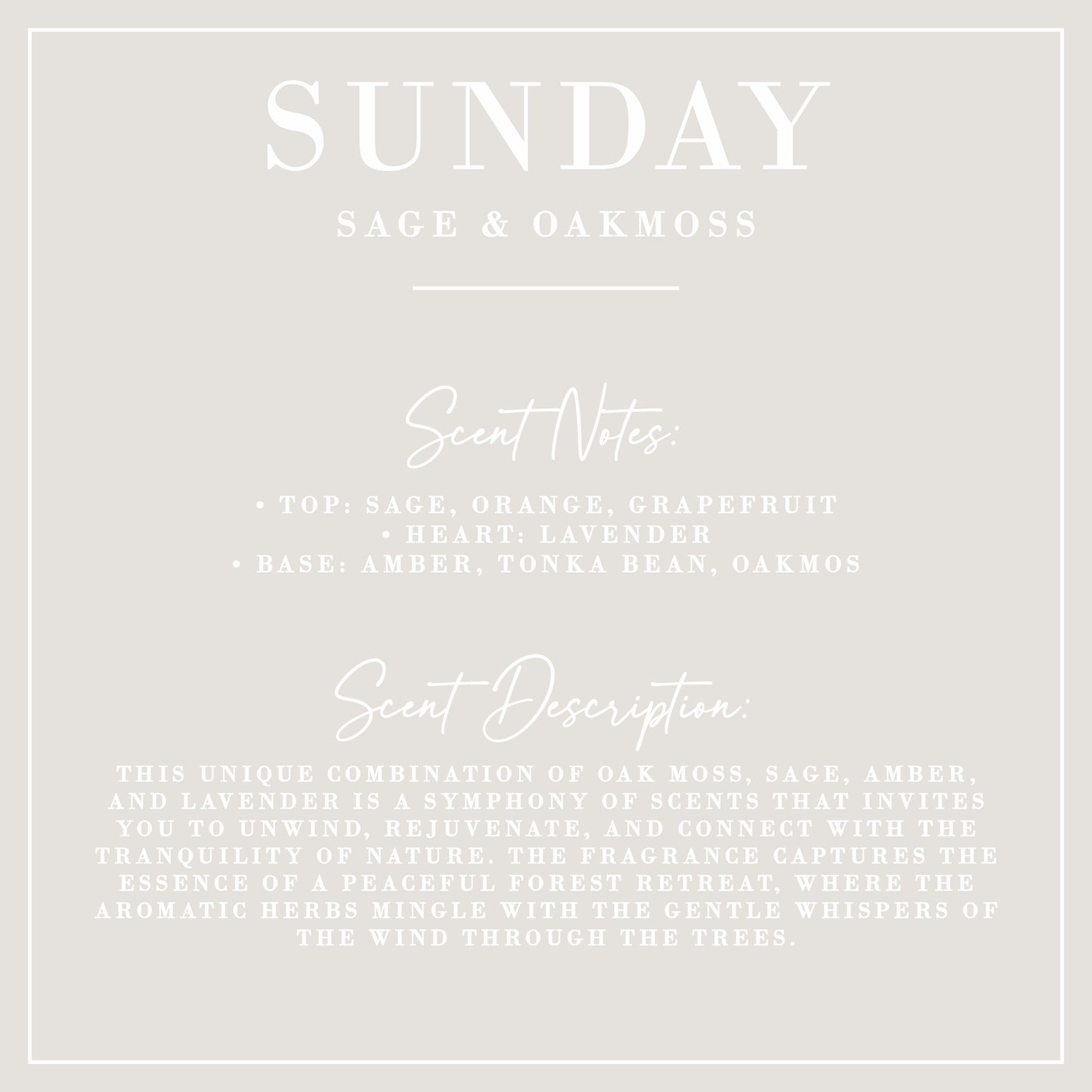 Sunday | Sage + Oakmoss Reed Diffuser